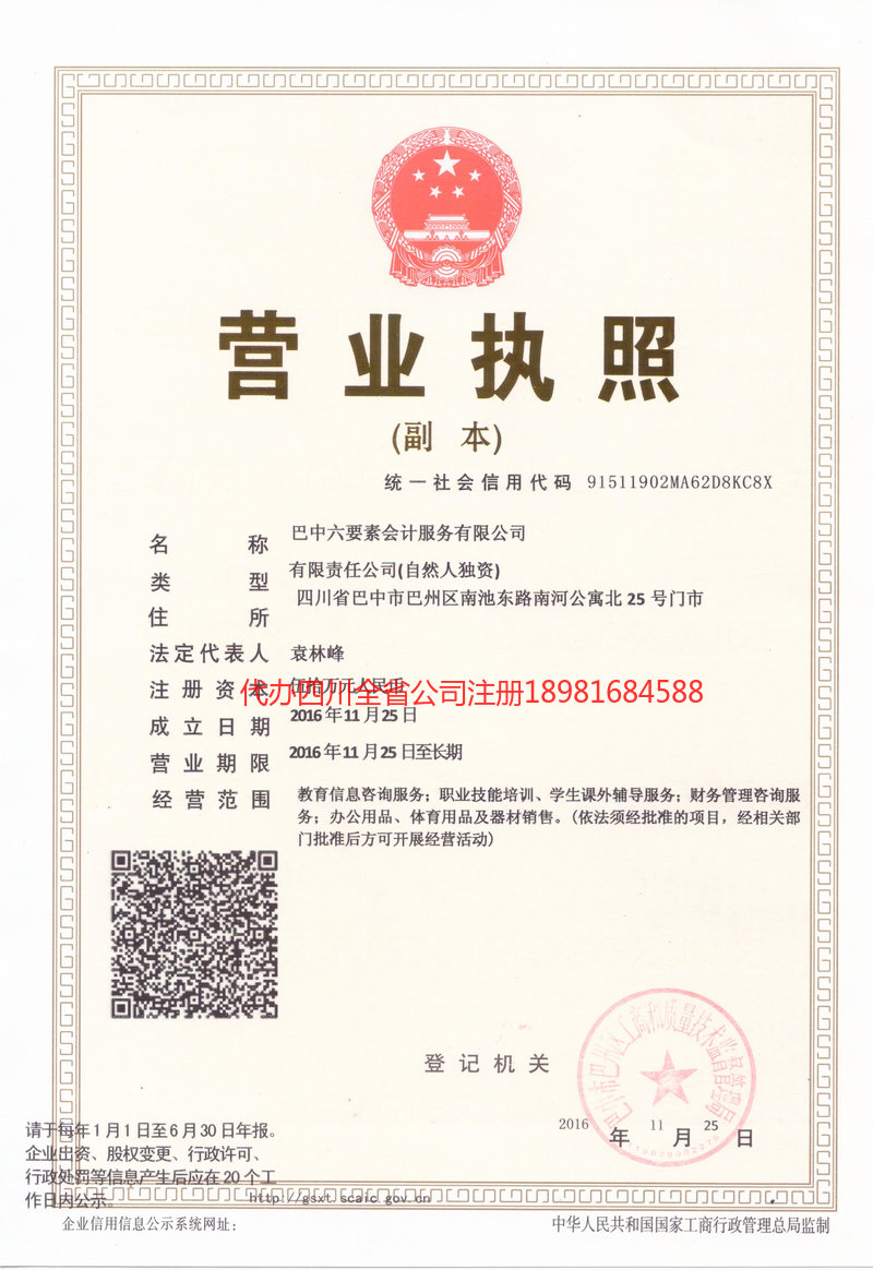 丽水丽水六要素会计服务有限公司